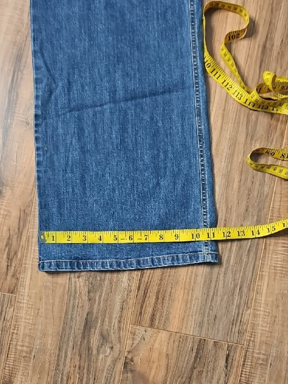 Jones New York Classic Women's Wide-Leg Jeans in Dark Blue Stretch 16